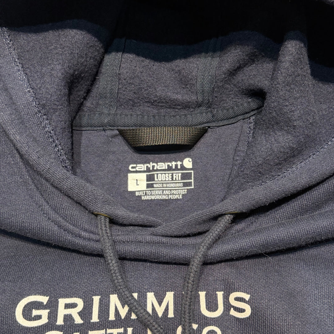古着 carhartt/ カーハート/ ルーズフィットパーカー/企業ロゴ/サイズL