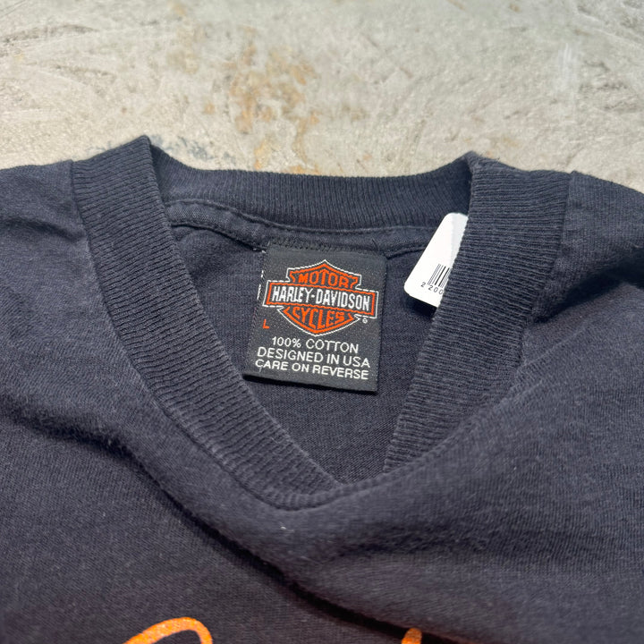 Used clothing Made in USA 95's Harley-Davidson/Harley-Davidson/Printed T-shirt/Single stitch/Size L