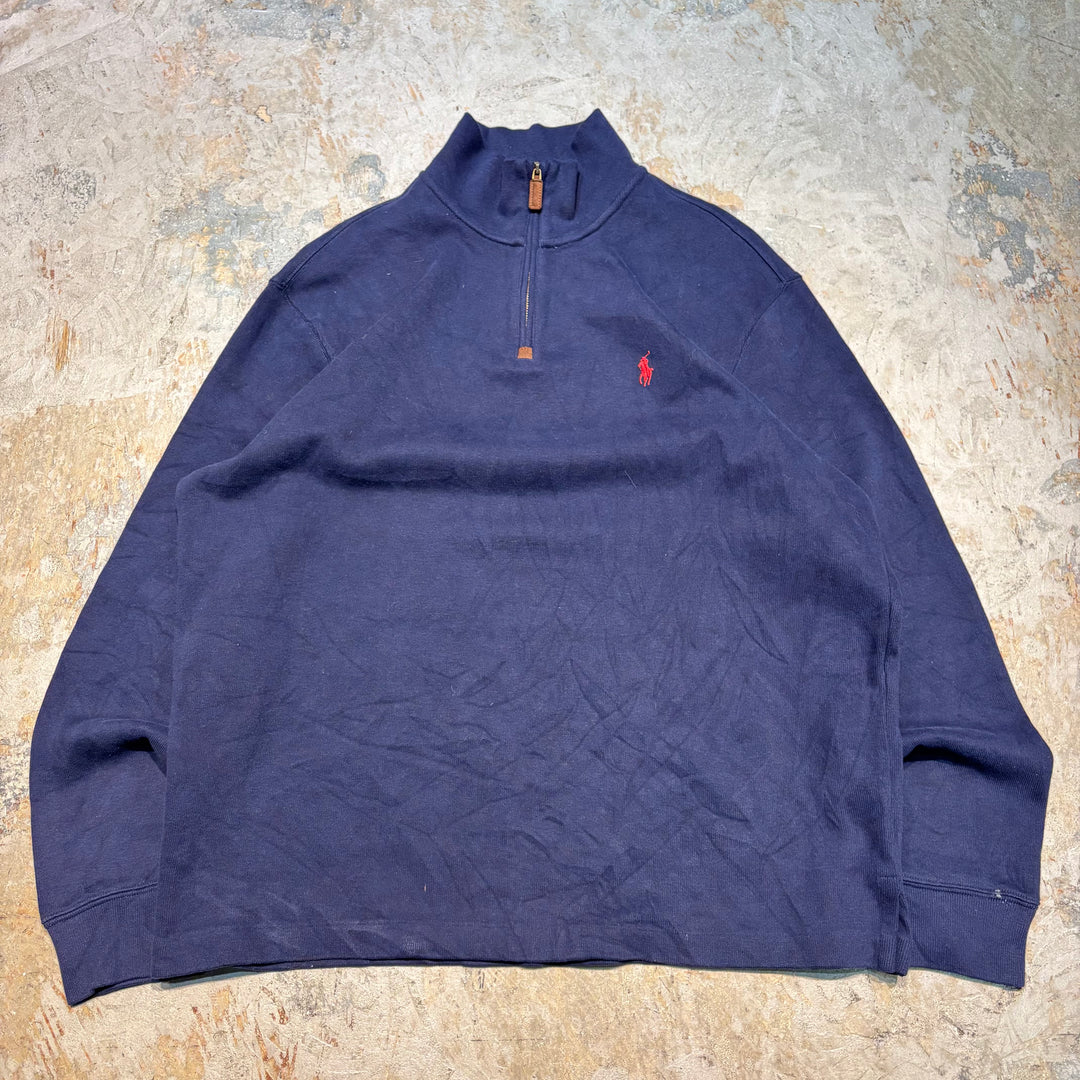 古着 POLO by Ralph Lauren/ ポロラルフローレン/ ハーフジップニットセーター/ サイズXL