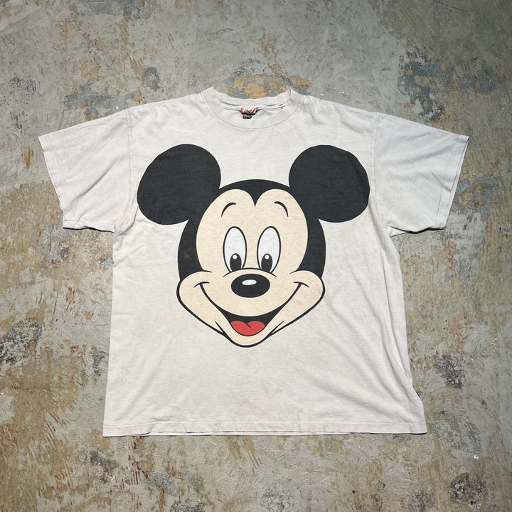 古着 USA製 90's DISNEY/ディズニー / ミッキーマウス / ヴィンテージ シングルステッチ キャラクターTシャツ/サイズXL相当