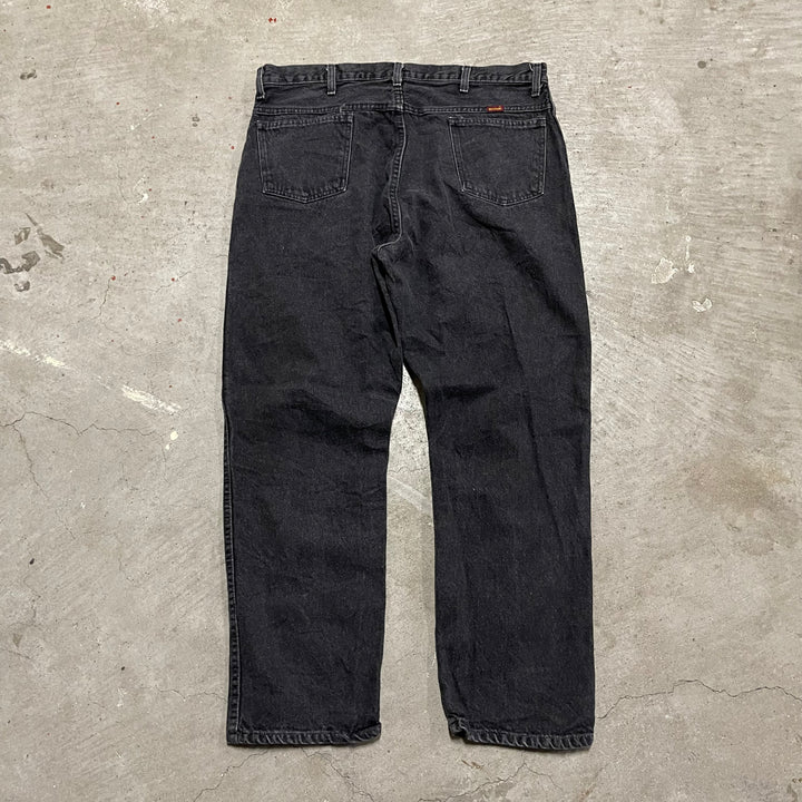 #4264 古着 RUSTLER/ラスラー/Black Denim Pants/ブラックデニムパンツ/サイズ38×30