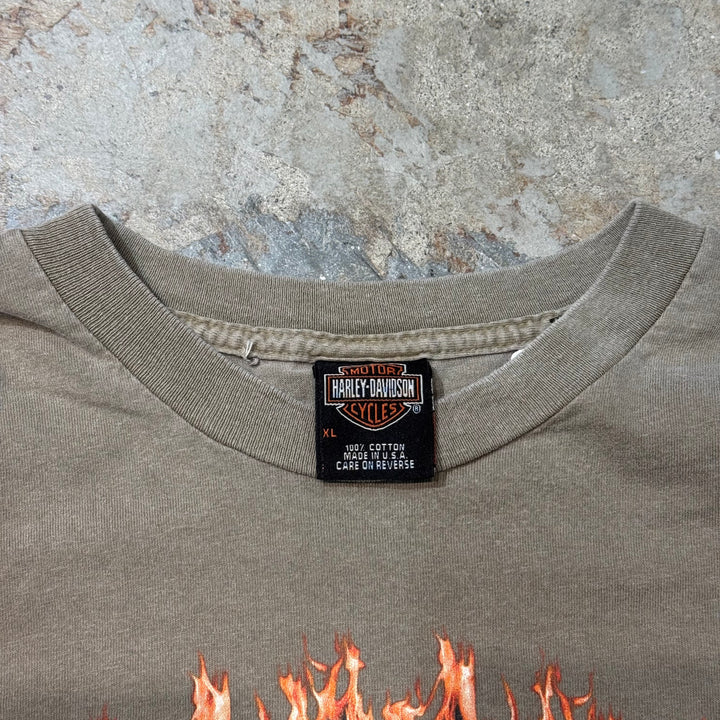 Used clothing Made in USA Harley-Davidson/Harley-Davidson/Printed T-shirt/Single stitch/Size XL