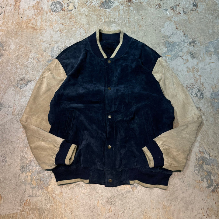 古着 USAVINTAGE / Suede leather Jacket/スエードレザージャケット/ヌバック/ レザー/ スタジャン/ サイズL