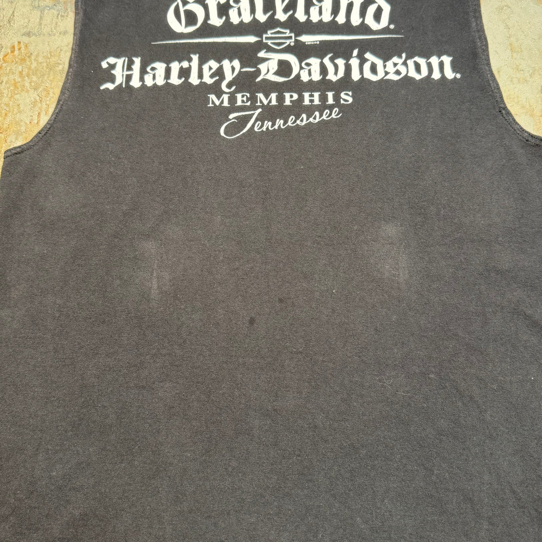 古着 Harley-Davidson/ ハーレーダビッドソン/ ノースリーブプリントTシャツ/ サイズL
