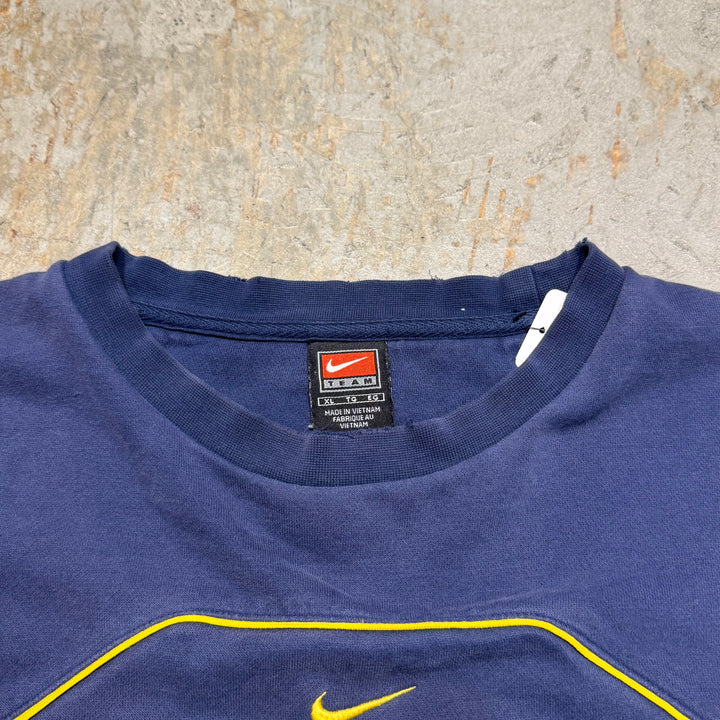 古着 90's~ NIKE/ ナイキ/ クルーネックスウェット/ スウォッシュ/ カレッジロゴ/ MICHIGAN/ サイズXL