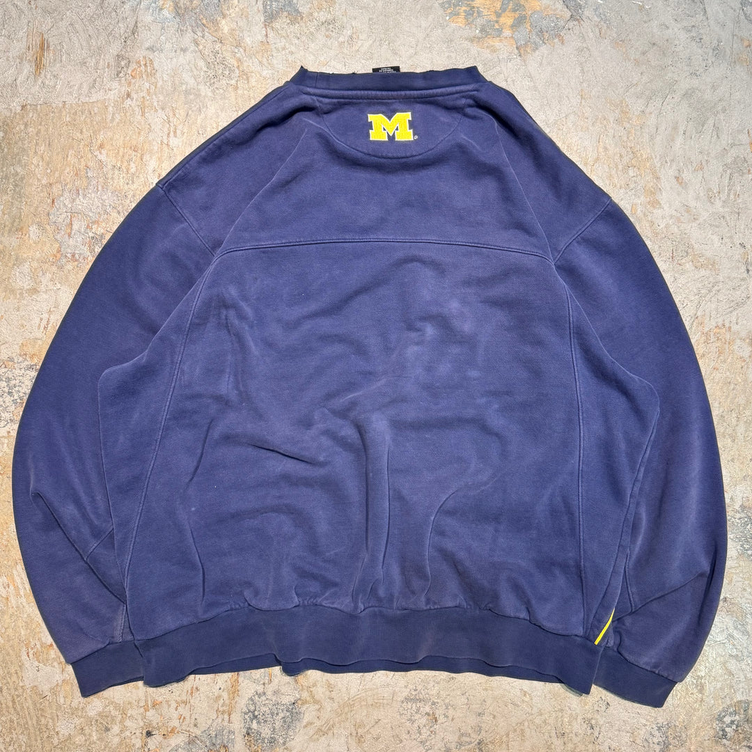 古着 90's~ NIKE/ ナイキ/ クルーネックスウェット/ スウォッシュ/ カレッジロゴ/ MICHIGAN/ サイズXL