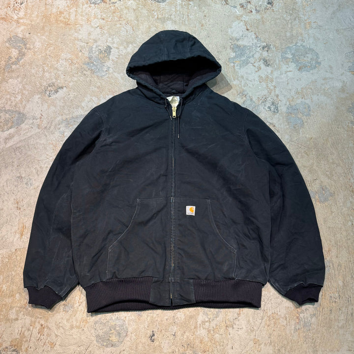 古着 carhartt/ カーハート/ アクティブジャケット/ J140 BLK/ ダック地/ 無地/ 中綿/ サイズXL