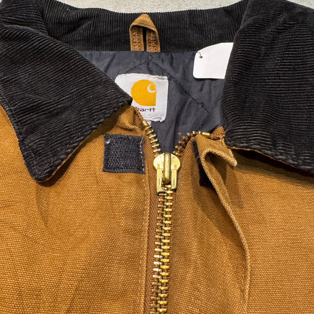 古着 carhartt/ カーハート/ トラディショナルコート/ ダック地/ 裏地キルティング/ 襟コーデュロイ/ サイズL