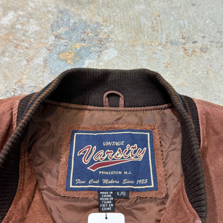 古着 USA VINTAGE/ Suede leather Jacket/ スエードレザージャケット/ ヌバック/ レザー/ サイズL