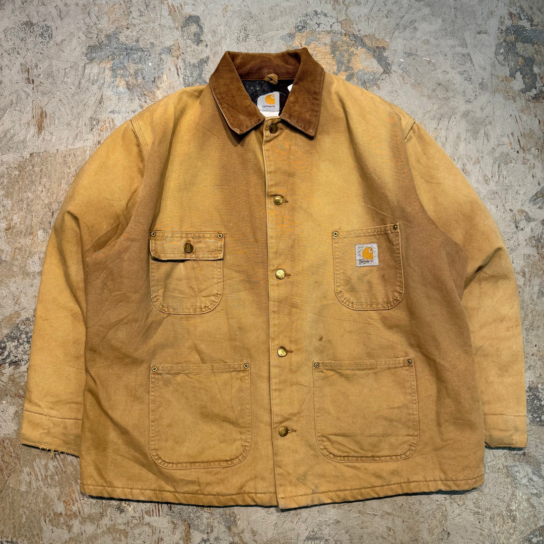 古着 Carhartt/ カーハート/ ミシガンチョアコート/ ダック地/襟コーデュロイ/裏地ブランケット/ サイズL相当