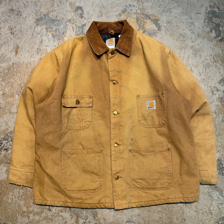 古着 Carhartt/ カーハート/ ミシガンチョアコート/ ダック地/襟コーデュロイ/裏地ブランケット/ サイズL相当