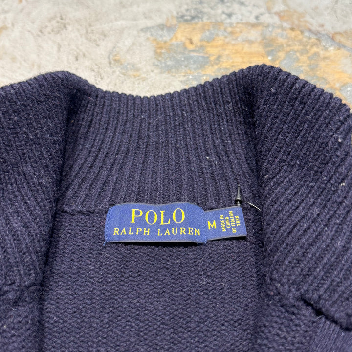 古着 POLO by Ralph Lauren/ ポロラルフローレン/ ハーフジップニットセーター/ サイズM