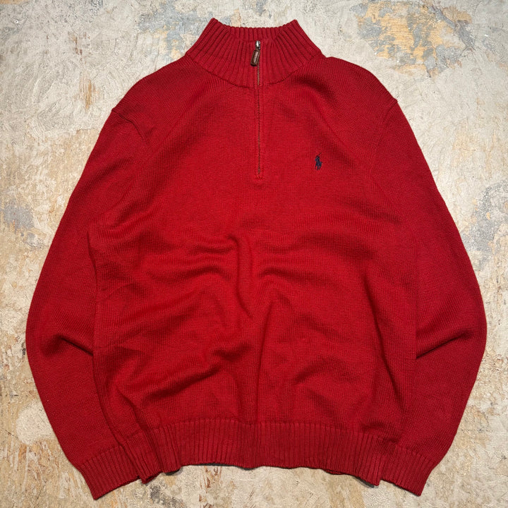 古着 90's~ POLO by Ralph Lauren/ ポロラルフローレン/ ハーフジップニットセーター/ サイズM