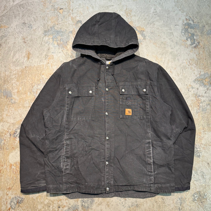 古着 Carhartt/ カーハート/ サンドストーンフードジャケット/ 裏地ボア/ サイズL