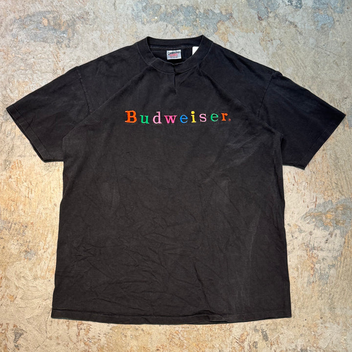Used clothing Made in USA ONEITA/ BUDWEISER/ Budweiser/ Embroidered T-shirt/ Shinste/ Size XL