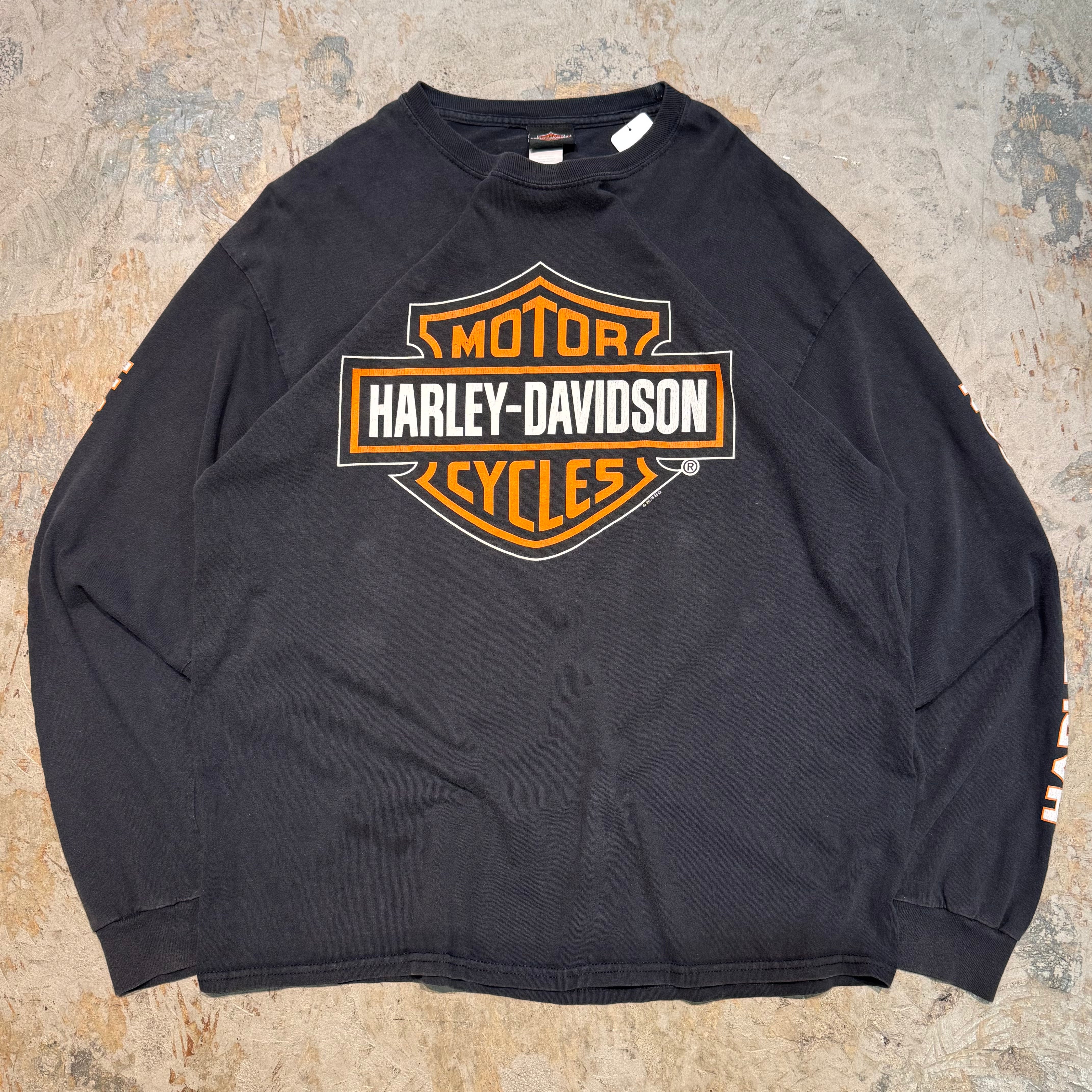 古着 Harley-Davidson ロングスリーブ Tシャツ グレー ロンT Harley