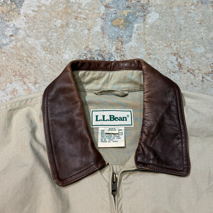 古着 90's L.L.Bean/ エルエルビーン/ 襟レザー切替/ ハンティングジャケット/サイズM