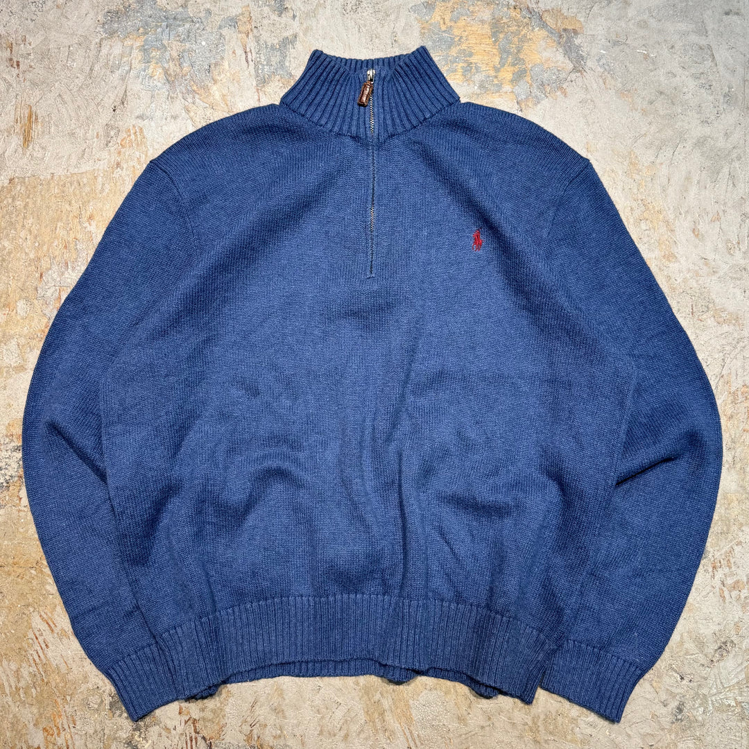 古着 90's~ POLO by Ralph Lauren/ ポロラルフローレン/ ハーフジップニットセーター/ サイズXXL