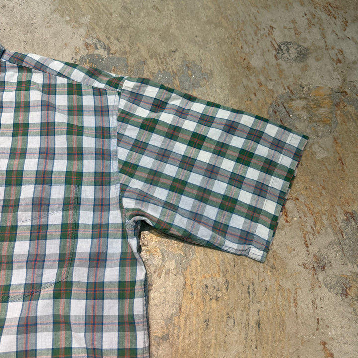 旧衣服DOCKERS/ DOCKERS/重制/扣式短袖衬衫/格子图案/尺寸L