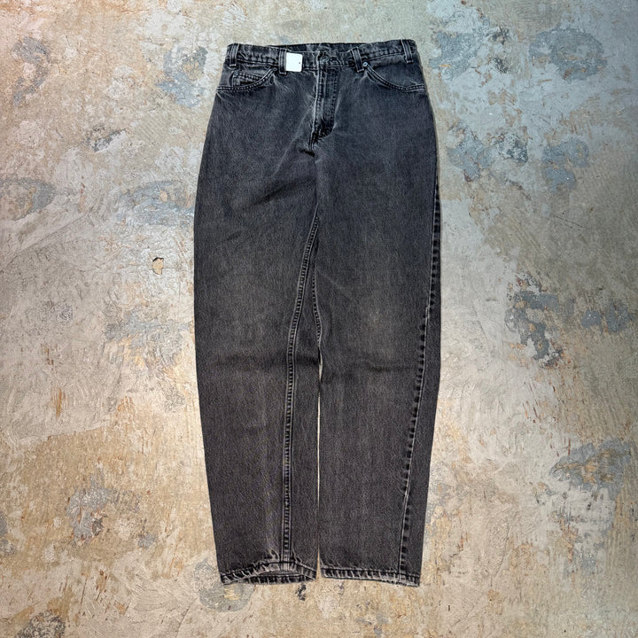 古着 90's~ USA製 Levi's/リーバイス/Black Denim Pants/ブラックデニムパンツ/550/実寸サイズ31×31