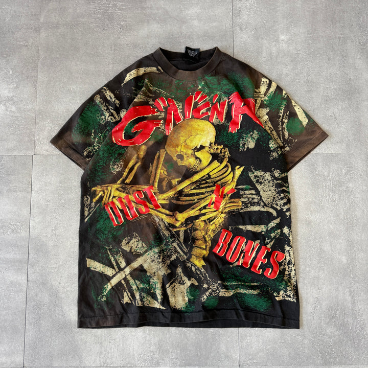 古着 USA製 90s GUNS N' ROSES 「Dust N' Bones」 スカル ボーン オールオーバー ハード ロック バンドTシャツ サイズL
