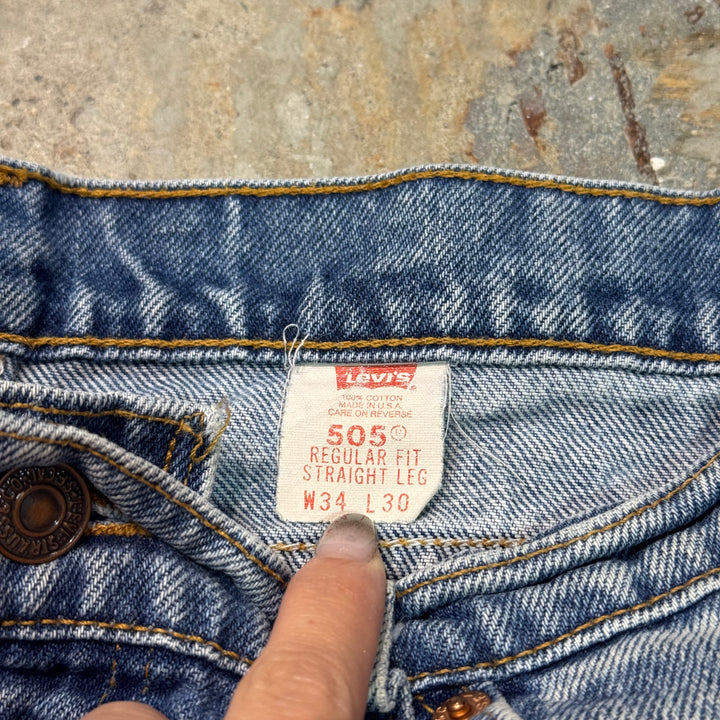 在美國製造的二手衣服/牛仔褲/ 505/尺寸33×28