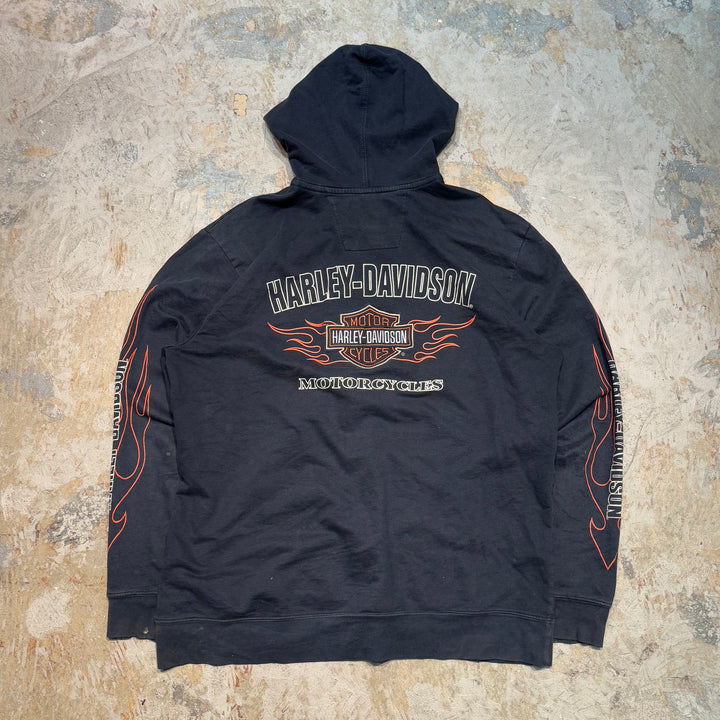 古着 90's~ HARLEY-DAVIDSON/ ハーレーダビットソン/ ジップアップパーカー/サイズXL