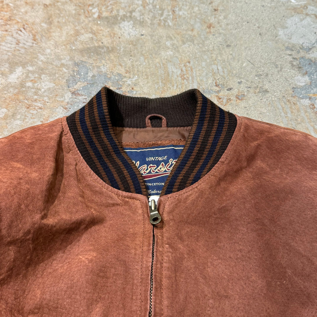 古着 USA VINTAGE/ Suede leather Jacket/ スエードレザージャケット/ ヌバック/ レザー/ サイズL