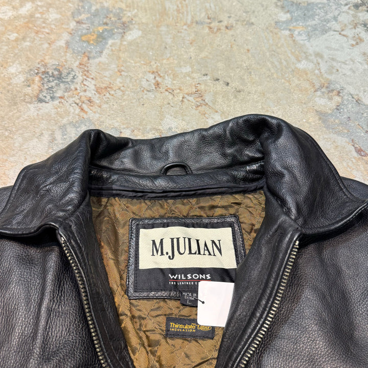 古着 WILSONS LEATHER/ ウィルソンズレザー/ M.JULIAN/ ジップアップレザージャケット/サイズL