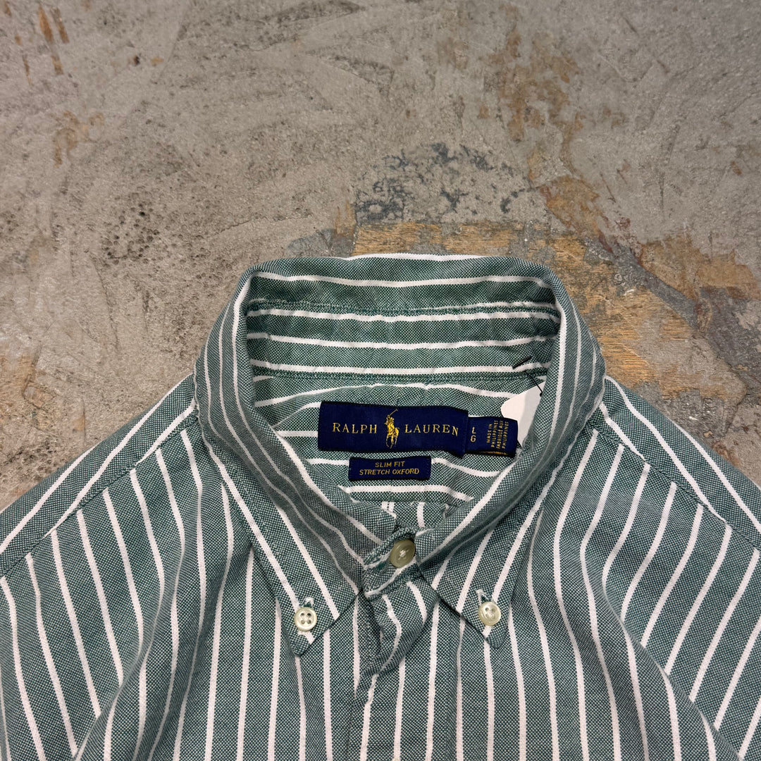 古着 Ralph Lauren/ ラルフ ローレン/ ボタンダウン長袖シャツ/ ストライプ/ サイズL