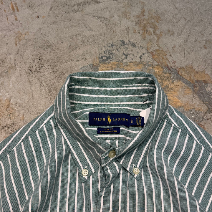 古着 Ralph Lauren/ ラルフ ローレン/ ボタンダウン長袖シャツ/ ストライプ/ サイズL