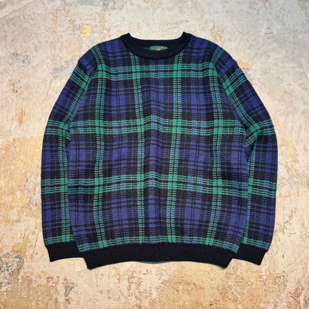 【近日削除】クルーネックニットセーター 総柄 USAvintage L 古着 90's〜00's USAVINTAGE/ クルーネックニットセーター/ 総柄