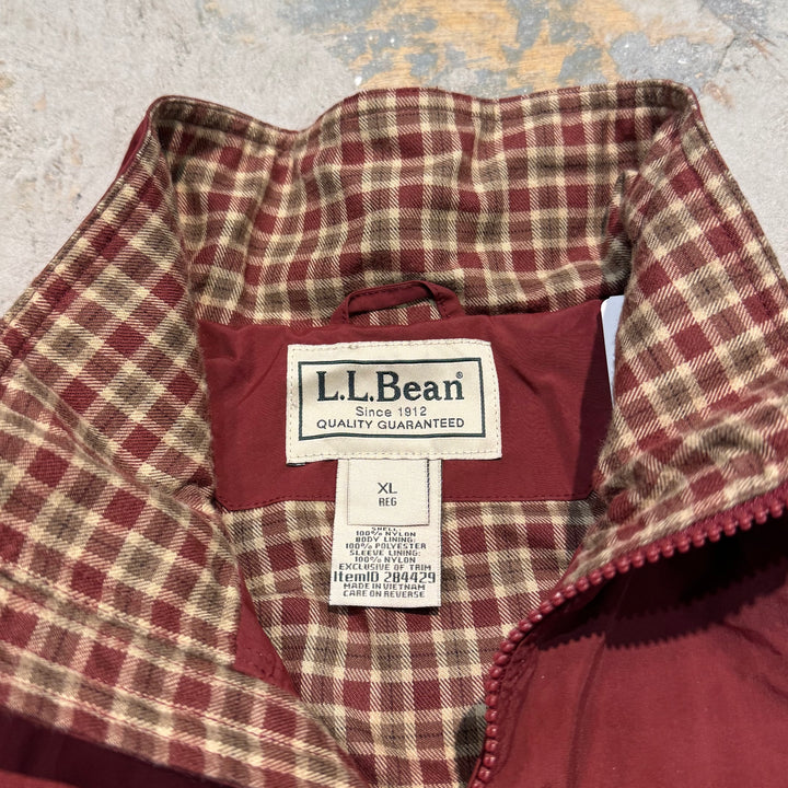 古着 90's~ L.L.Bean/ エルエルビーン/ウォームアップジャケット/ 裏地チェック/ サイズXL