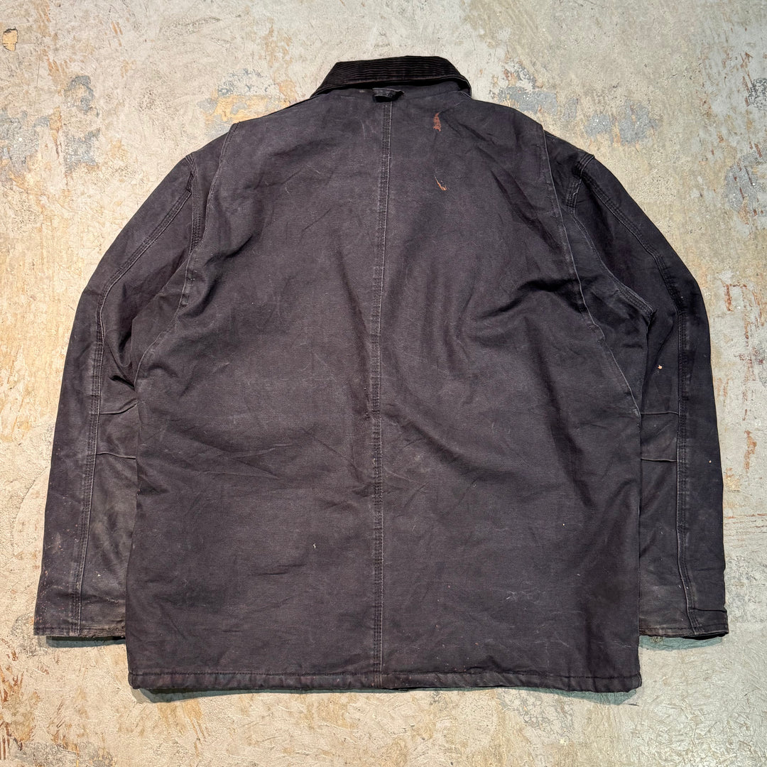 I*A様 カーハート トラディショナルコート フェード ボロ 企業ロゴ 古着 carhartt/ カーハート/ トラディショナルコート/ ダック地