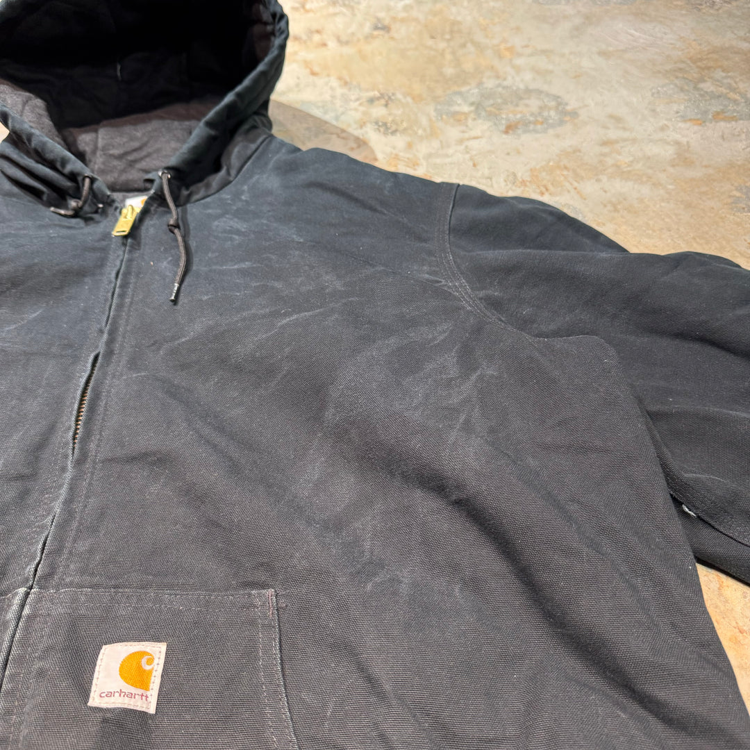 古着 carhartt/ カーハート/ アクティブジャケット/ J140 BLK/ ダック地/ 無地/ 中綿/ サイズXL