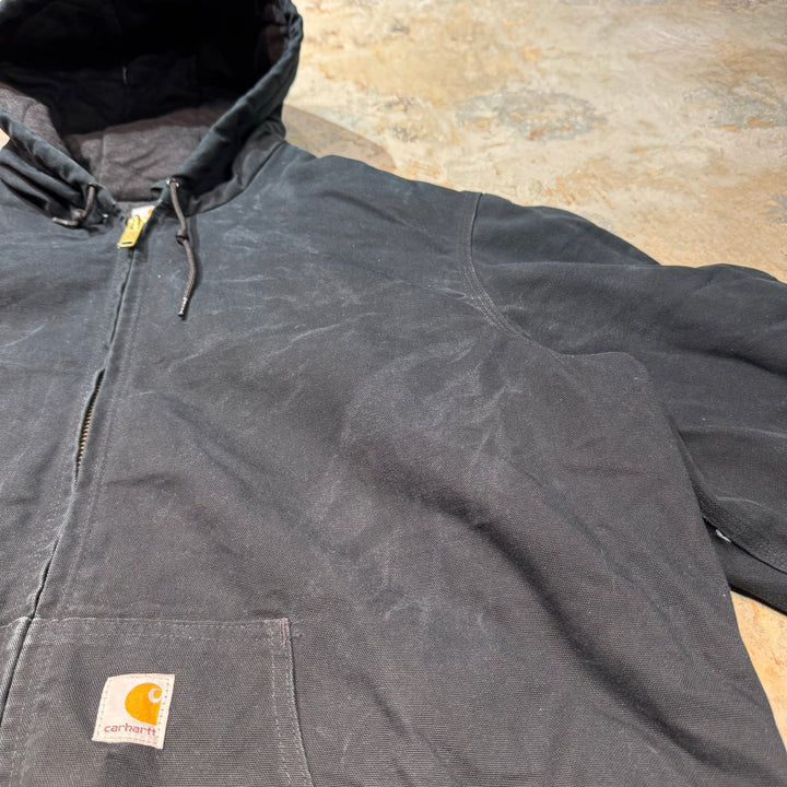 古着 carhartt/ カーハート/ アクティブジャケット/ J140 BLK/ ダック地/ 無地/ 中綿/ サイズXL