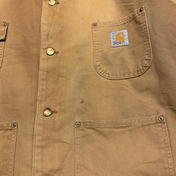 古着 Carhartt/ カーハート/ ミシガンチョアコート/ ダック地/襟コーデュロイ/裏地ブランケット/ サイズL相当