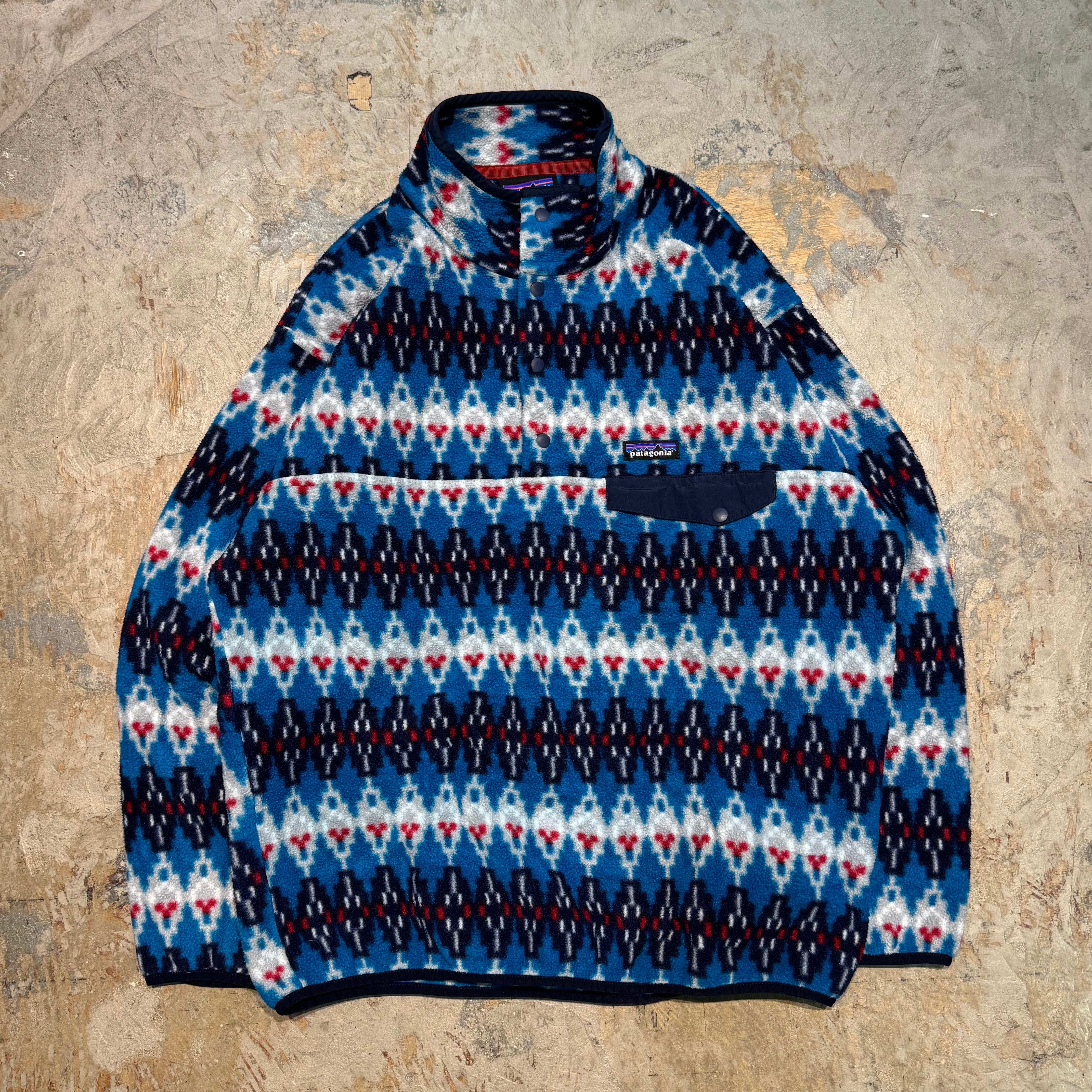 Patagonia パタゴニアシンチラスナップT 総柄 アリゲーター USA製