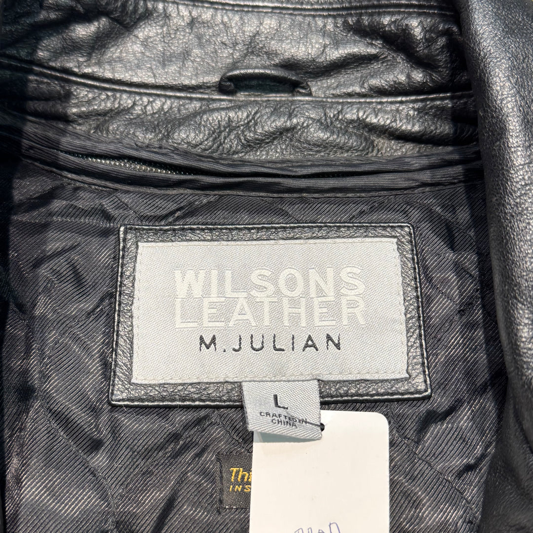 古着 WILSONS LEATHER/ ウィルソンズレザー/ ジップアップレザージャケット/ サイズL