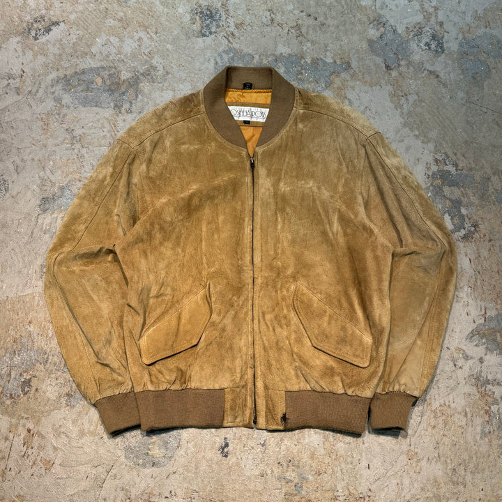 古着 USAVINTAGE/Suede leather Jacket/ スエードレザージャケット / ヌバック/スタジャン / サイズM