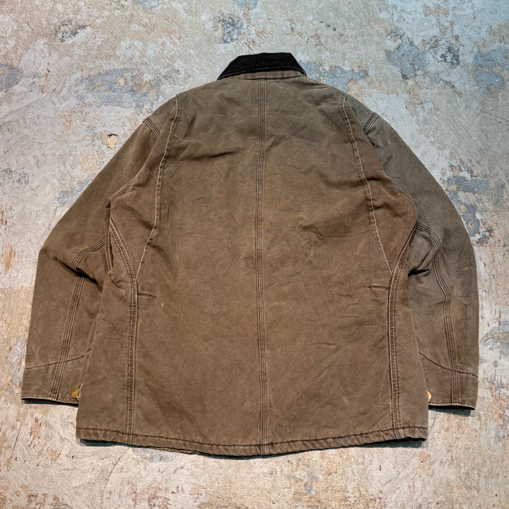 古着 Carhartt/ カーハート/ ミシガンチョアコート/ ダック地/襟コーデュロイ/裏地ブランケット/ サイズL相当