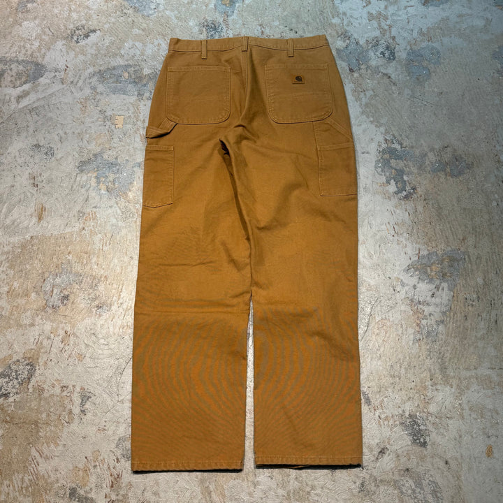 古着 Carhartt/ カーハート/ ダック地ペインターパンツ/ 裏地ブランケット/ チェック/ 実寸サイズ32×32