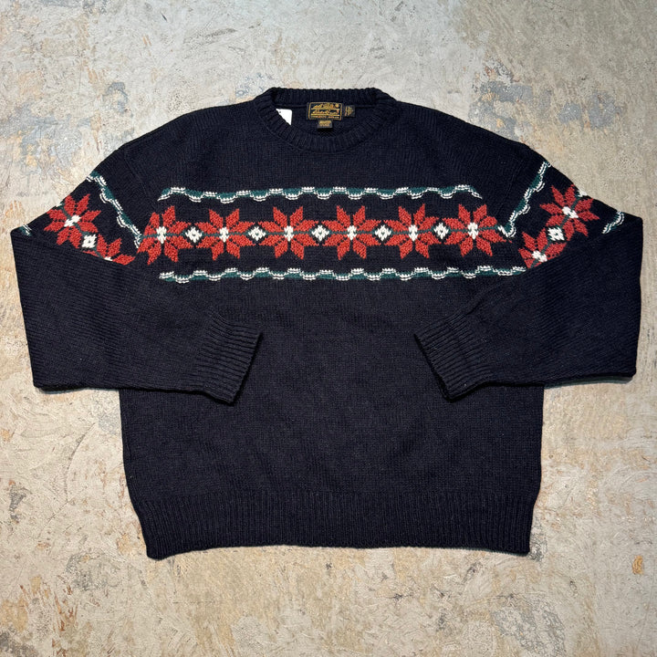 古着 Eddie Bauer/ エディーバウアー/ クルーネックウールニットセーター/ サイズL
