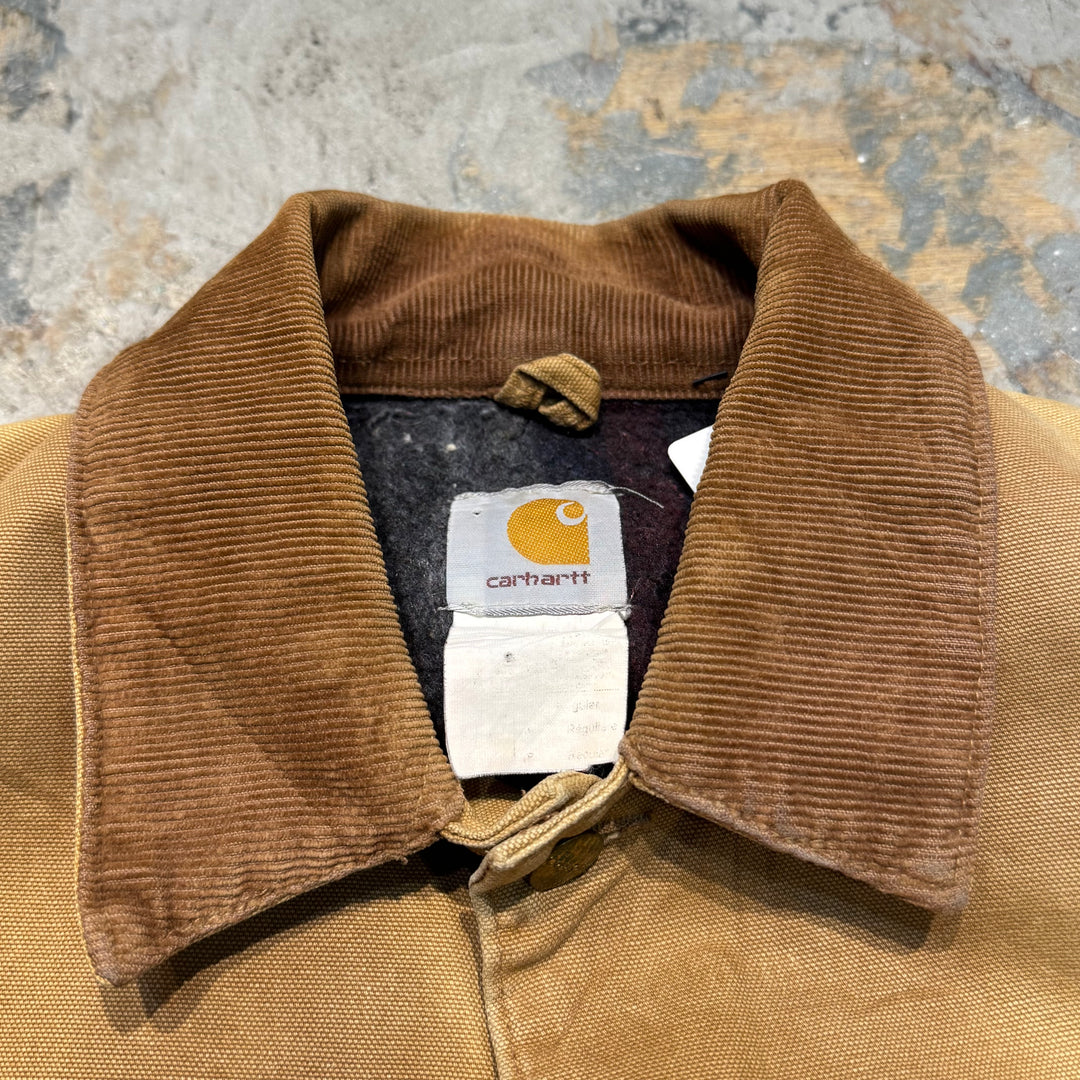 古着 Carhartt/ カーハート/ ミシガンチョアコート/ ダック地/襟コーデュロイ/裏地ブランケット/ サイズL相当