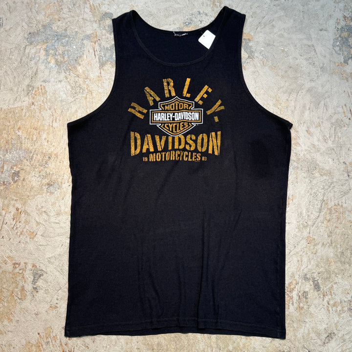 古着 Harley-Davidson/ ハーレーダビッドソン/ ノースリーブプリントTシャツ/ サイズL相当