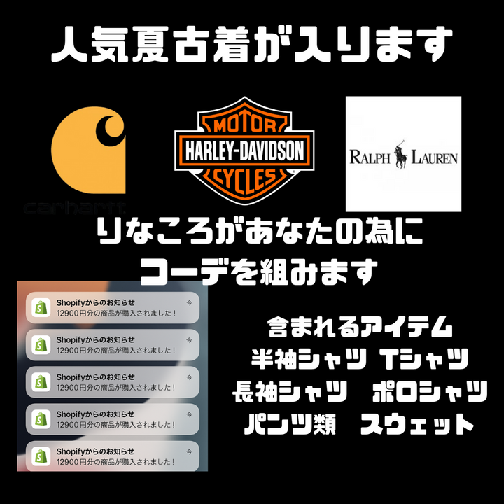 1着3300円～ あなたのご要望に寄り添って作成！！りなころトータルコーデBOX3着セット
