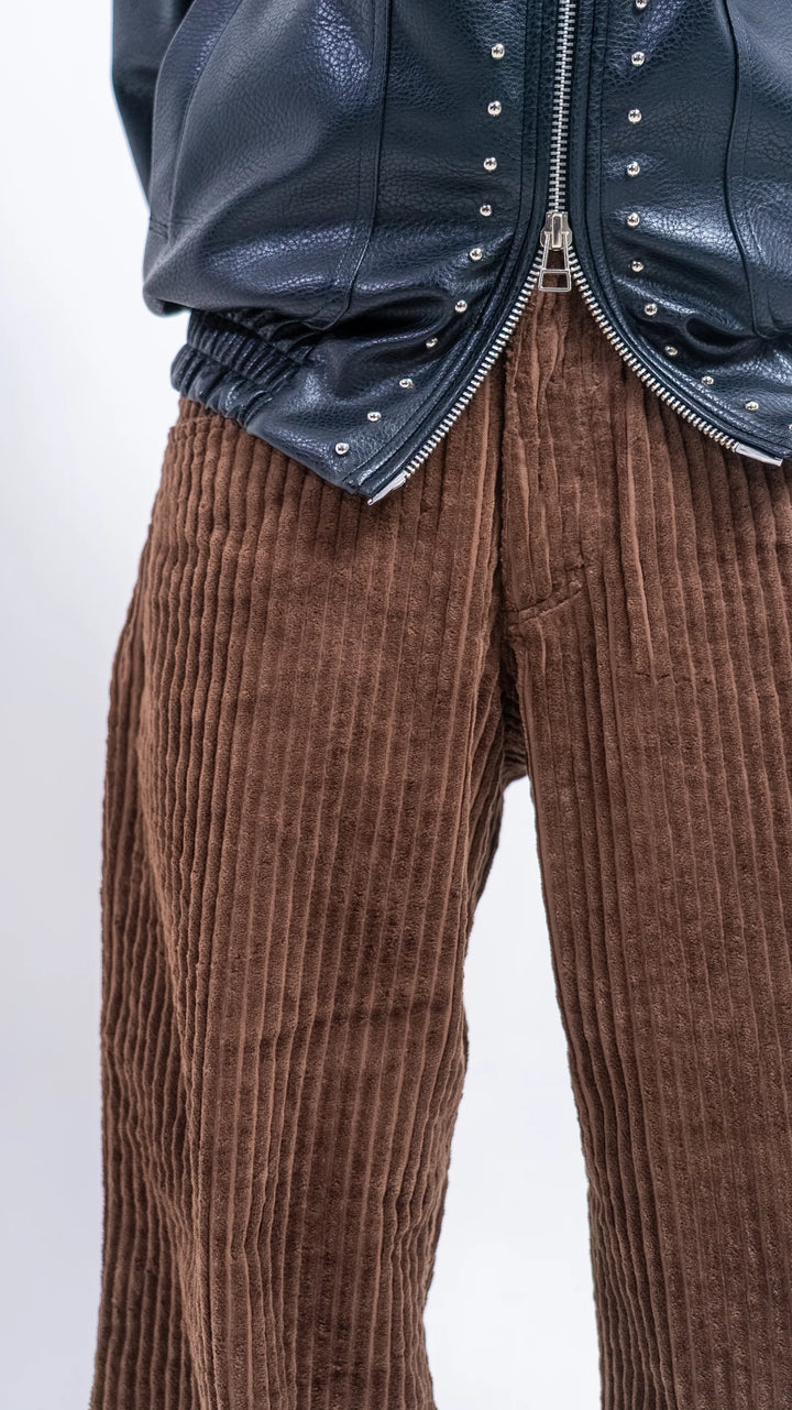 ワイドストレートコーデュロイパンツ