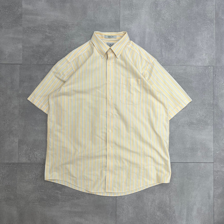 #396 L.L.Bean/エルエルビーン Stripe Shirts／ストライプシャツ サイズL