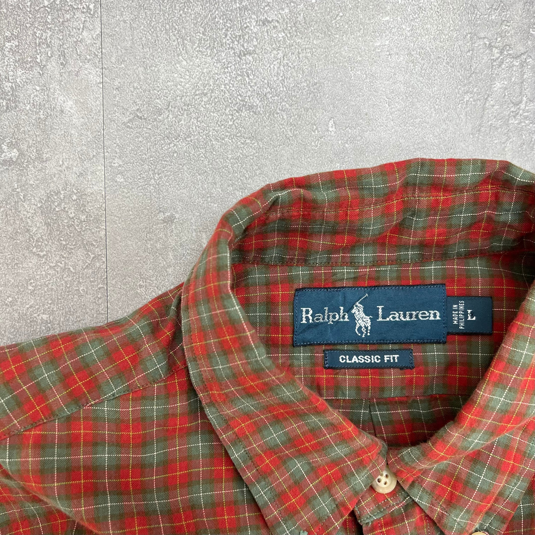 #954 Ralph Lauren/ラルフローレン L/S Check Shirts/チェックシャツ サイズL