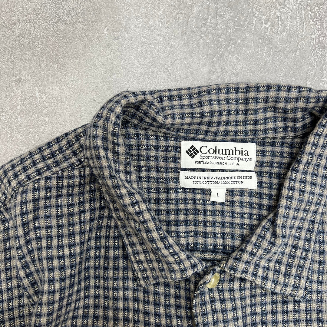 #474 Columbia Check Shirts Size L